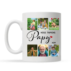 Tasse personnalisée pour Grandpère | Nous t'aimons Papy