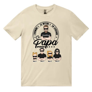 T-shirt personnalisé pour Papa | L'Homme Le Mythe La Légende Papy Papa