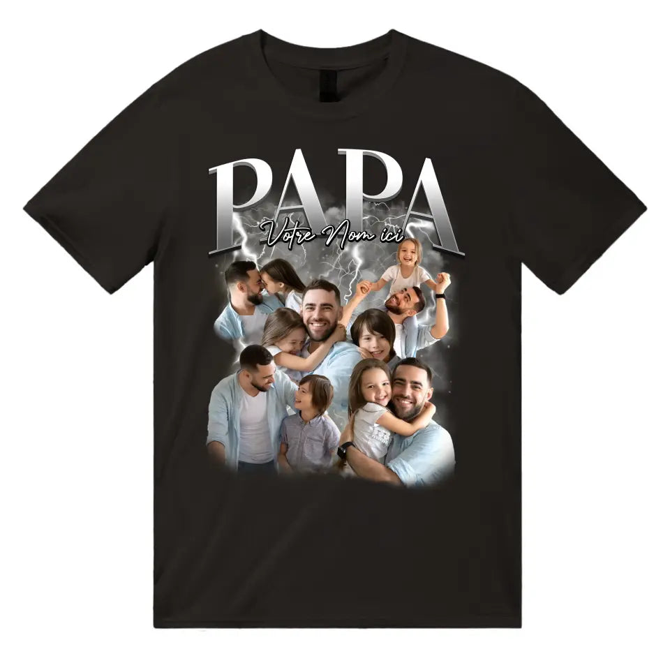 T-shirt photo personnalisé pour Papa | Mon Papa