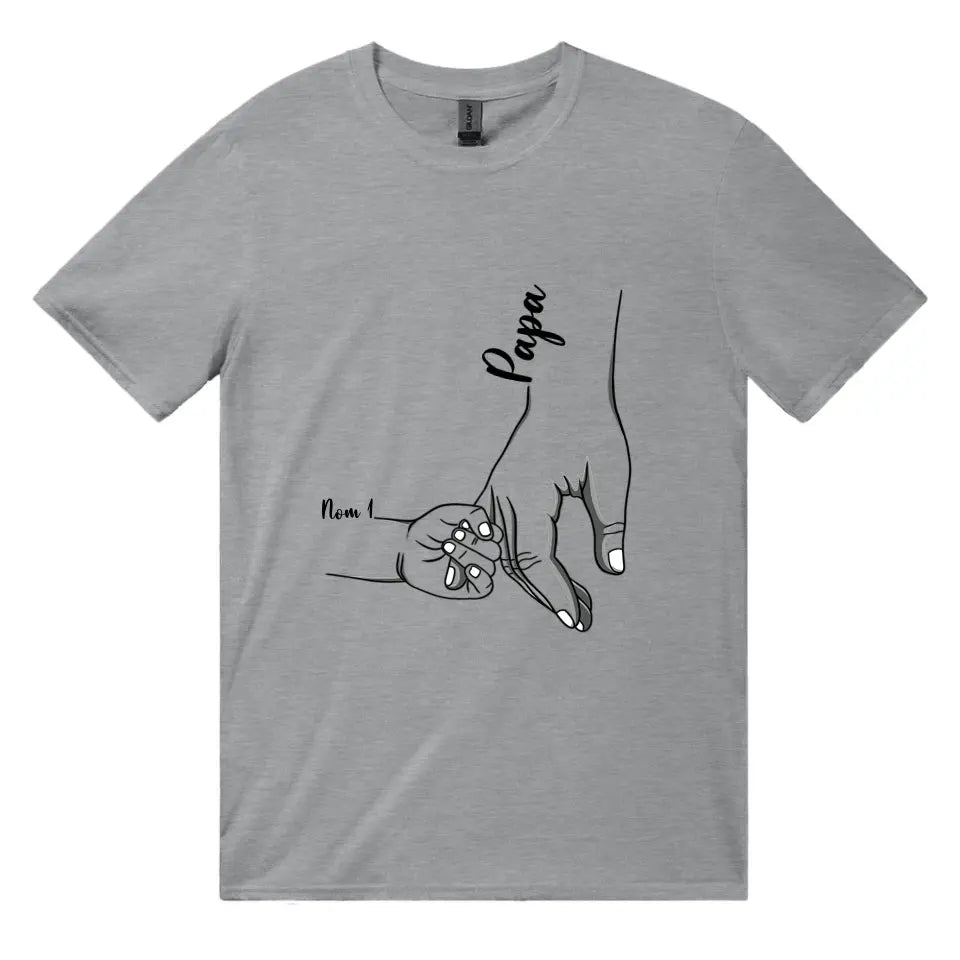 Henkilökohtainen t-paita isälle | Henkilökohtainen lahja Isälleen | Kädestä käteen isä/isä lapsille