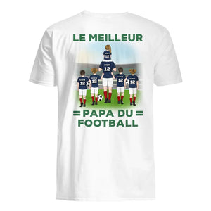 T-shirt personnalisé pour Papa | Le meilleur Papa du football