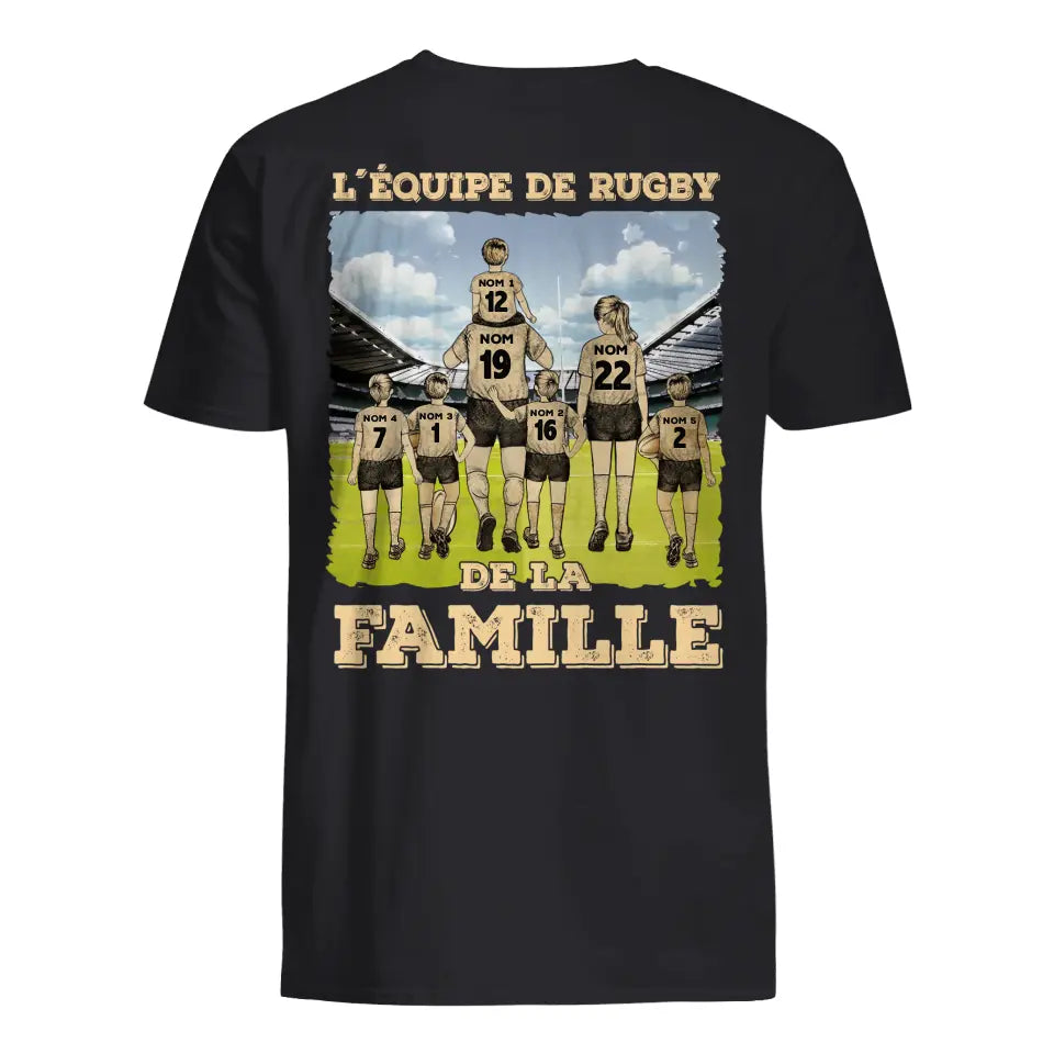 Henkilökohtainen T-paita perheelle | Henkilökohtainen lahja perheelle | Perheen rugbyjoukkue