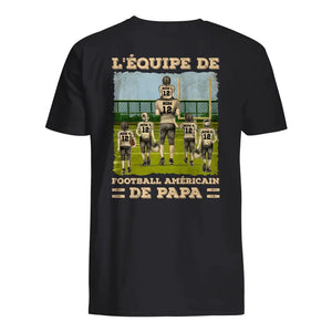 T-shirt personnalisé pour Papa | L'équipe de football américain de papa