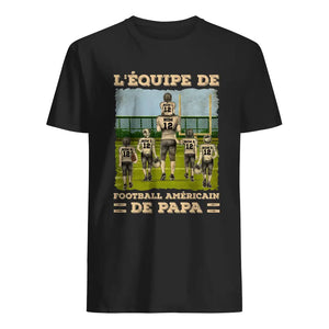 T-shirt personnalisé pour Papa | L'équipe de football américain de papa