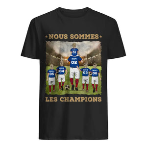 T-shirt personnalisé pour Papa | T-shirt Football Euro 2024 Nous sommes les champions v2