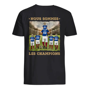 T-shirt personnalisé pour Papa | T-shirt Football Euro 2024 Nous sommes les champions v2
