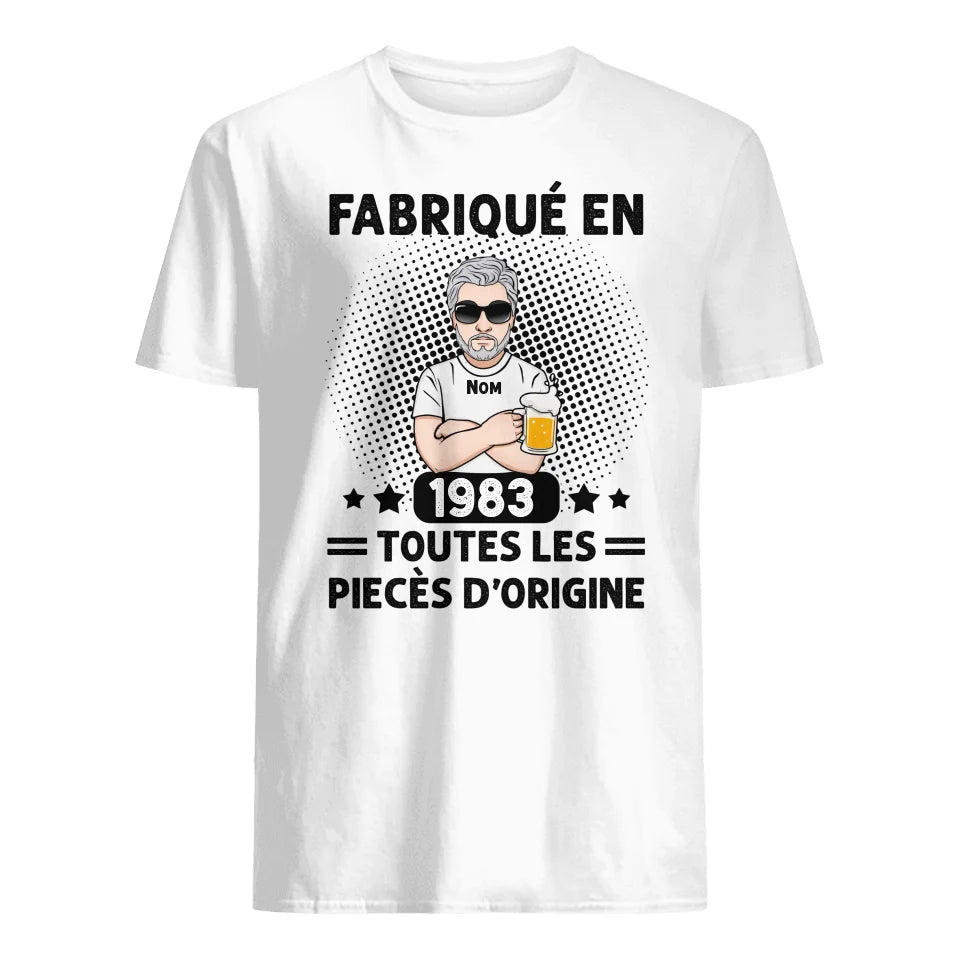 T-shirt personnalisé pour Papa | Cadeau personnalisé anniversaire pour Son Père | Fabriqué en Toutes les pièces d'origine