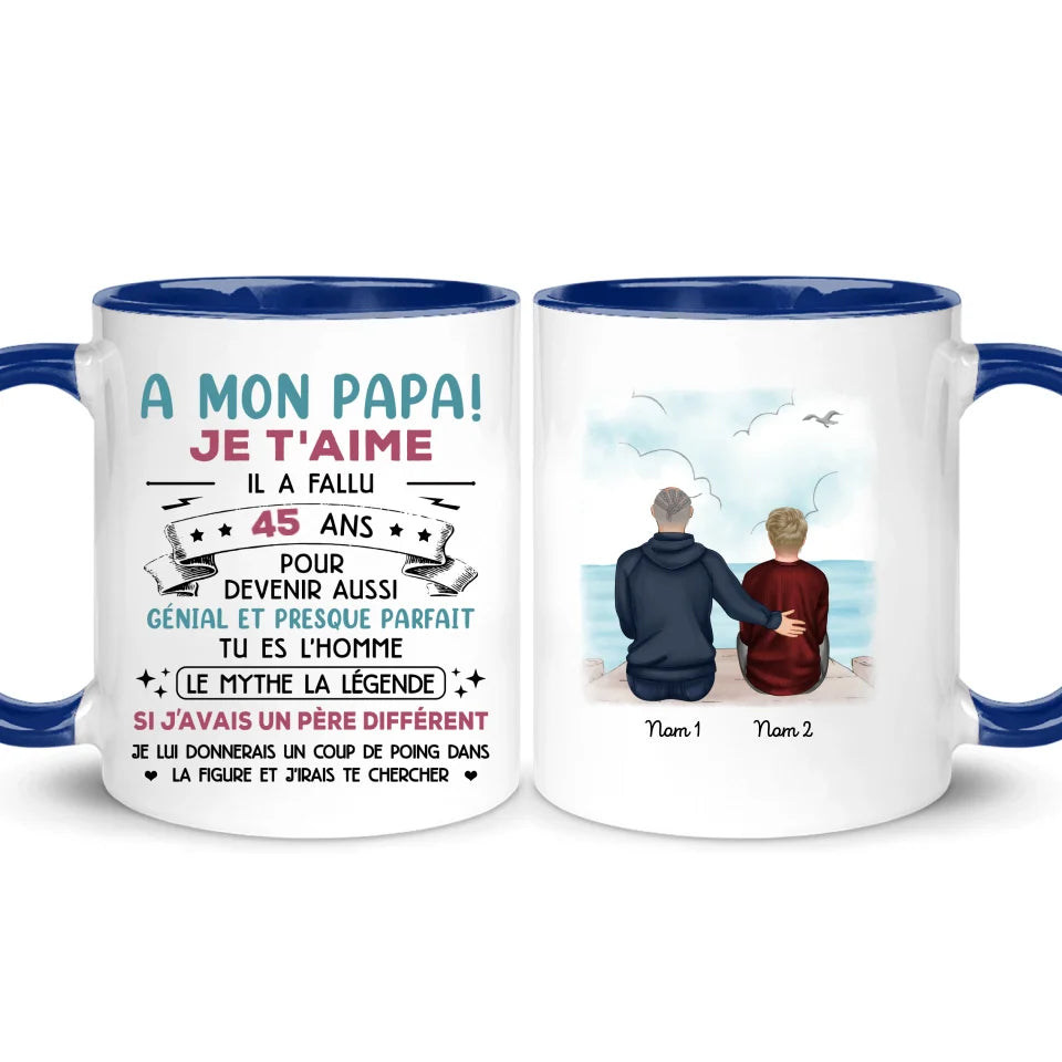 Tasse personnalisée pour Papa |A mon papa
Je t'aime