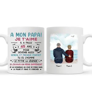 Tasse personnalisée pour Papa |A mon papa
Je t'aime