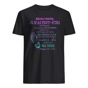 Tshirt personnalisé pour Papa | Cadeau personnalisé pour Son Père | Beau-père