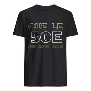 T-shirt personnalisé pour Papa | Cadeau personnalisé anniversaire pour Son Père | Que le... soit avec vous