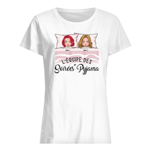 T-shirt personnalisé pour Amie - L'équipe des soirées pyjama