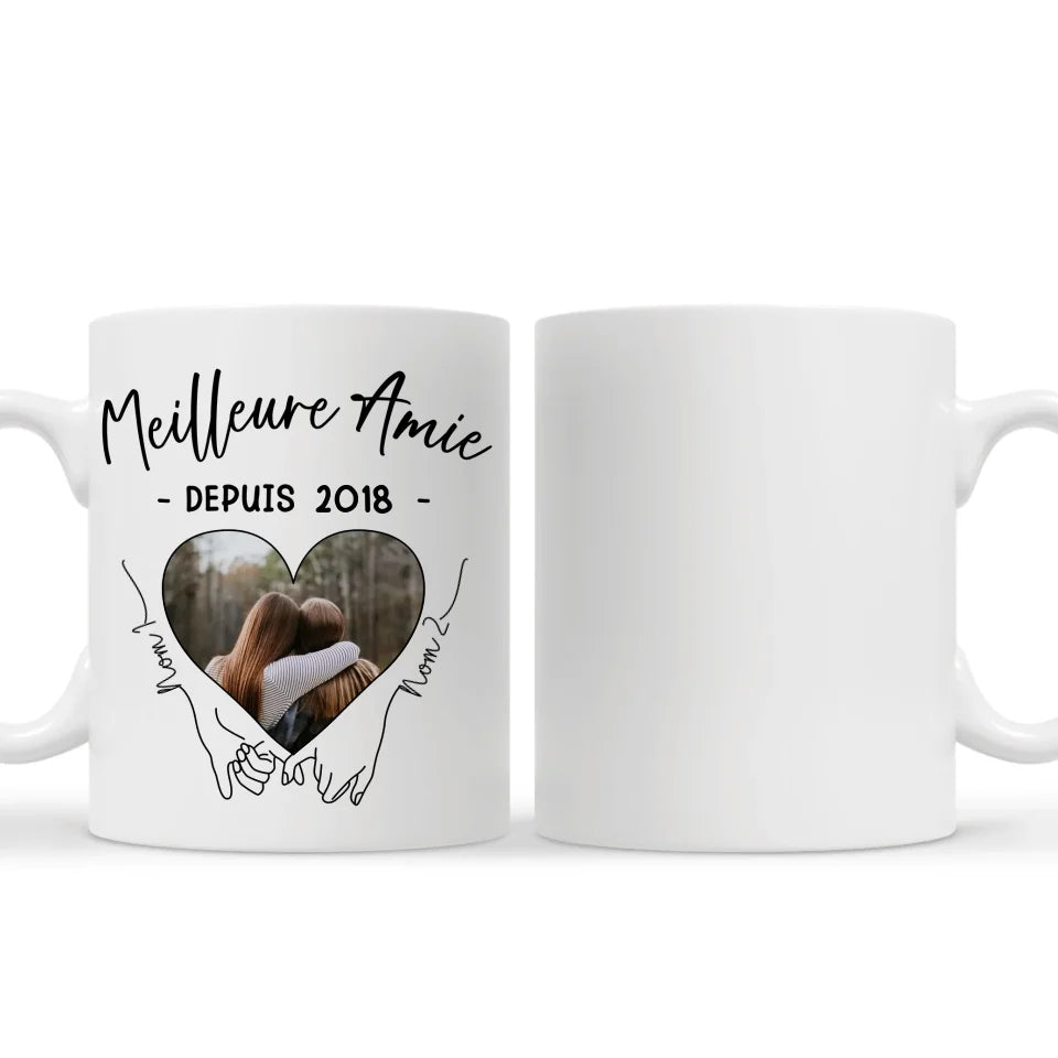 Tasse personnalisée pour Amie - Meilleure amie depuis