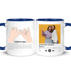 Tasse personnalisée pour Amie - Amies pour toujours