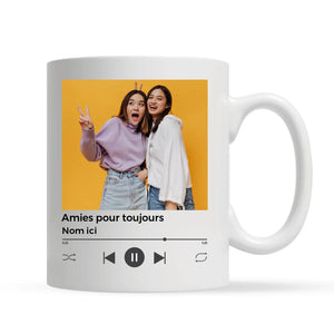 Tasse personnalisée pour Amie - Amies pour toujours