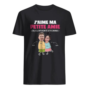 T-shirt drôle pour mari pour lui - Photo personnalisée couple