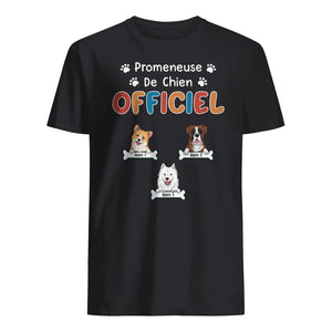 Tshirt personnalisé pour Amoureux des chiens - Promeneur De Chien Officiel