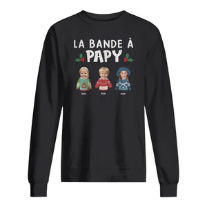 T-shirt de Noël Photo personnalisé pour grand-père - La bande de Papy