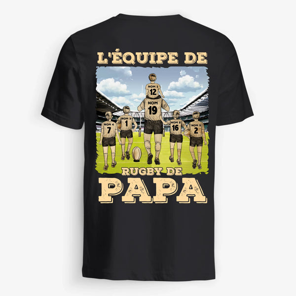 L'Équipe De Rugby De Papa - Tshirt personnalisé pour Papa De Rugby De Papa