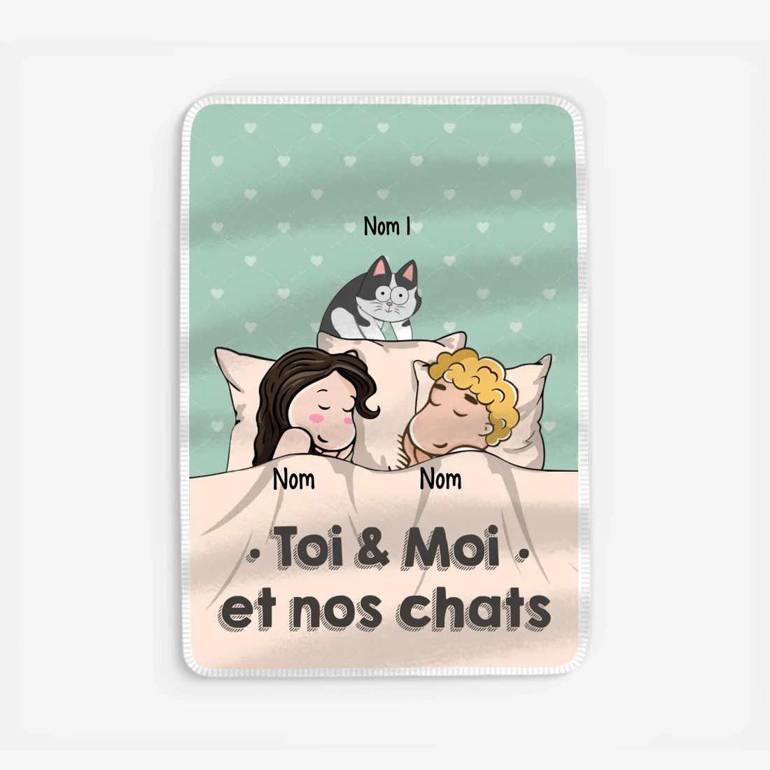 Fleece blanket Viền trắng