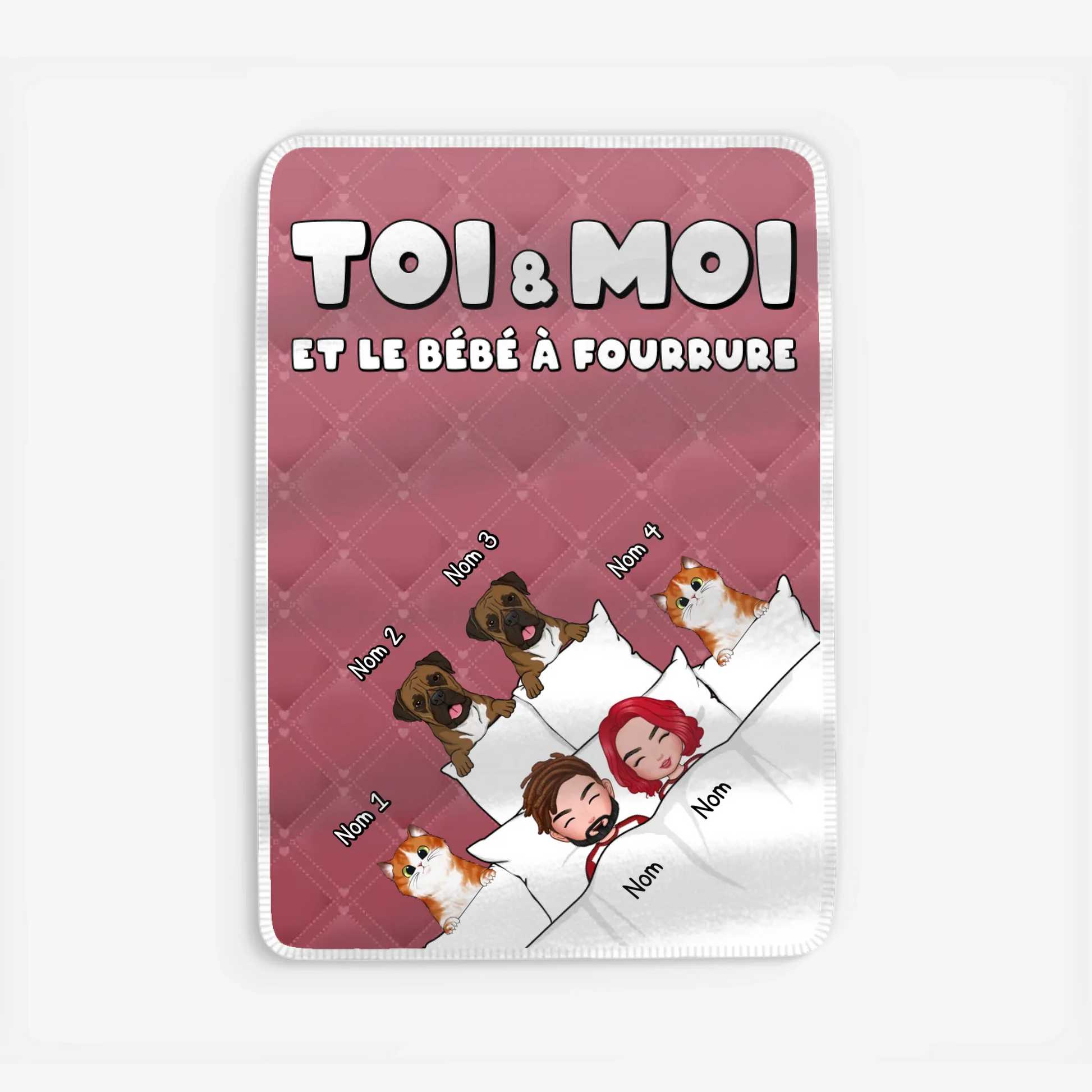 Fleece blanket Viền trắng