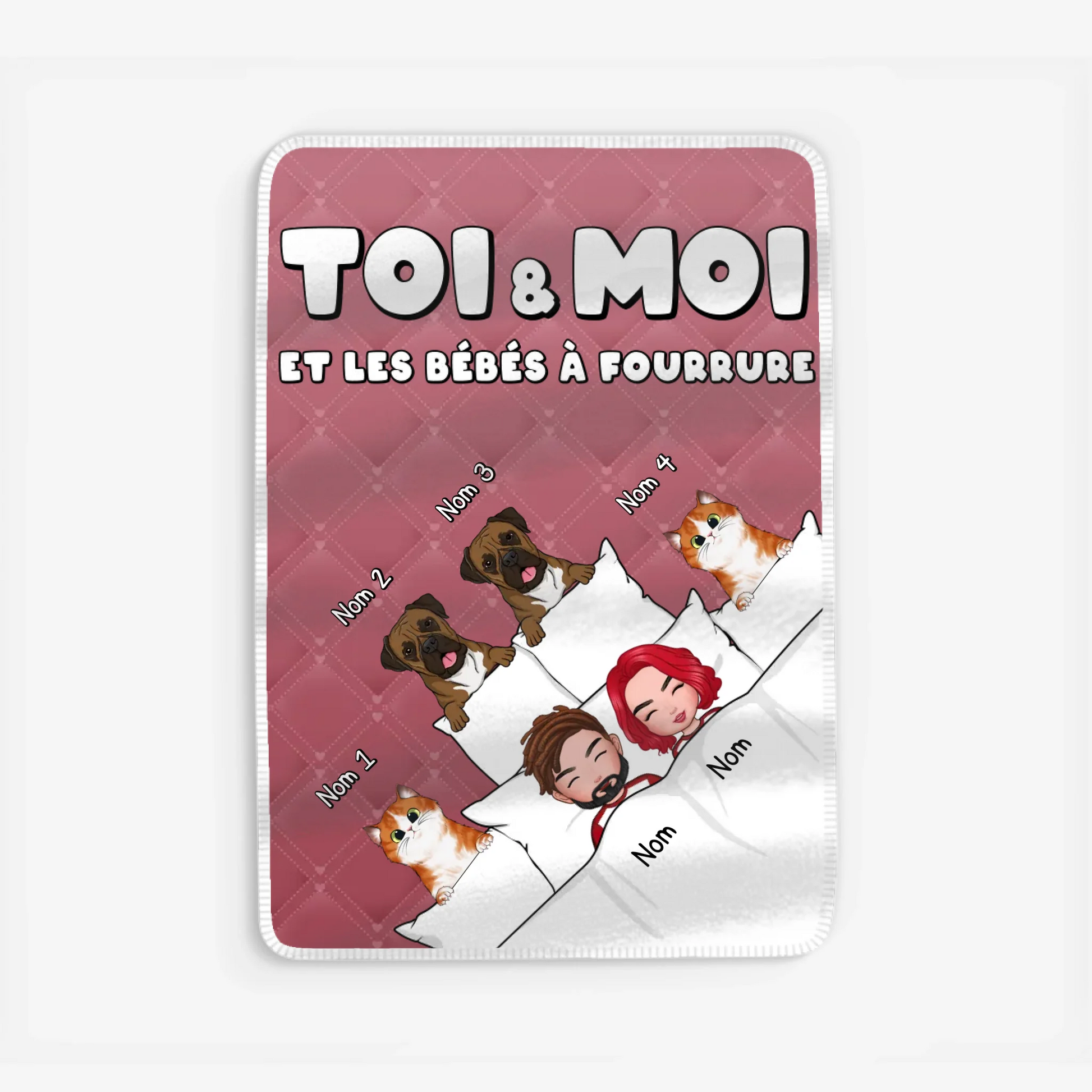 Fleece blanket Viền trắng