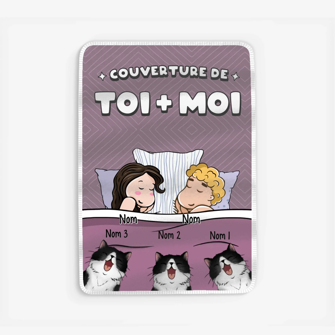 Fleece blanket Viền trắng