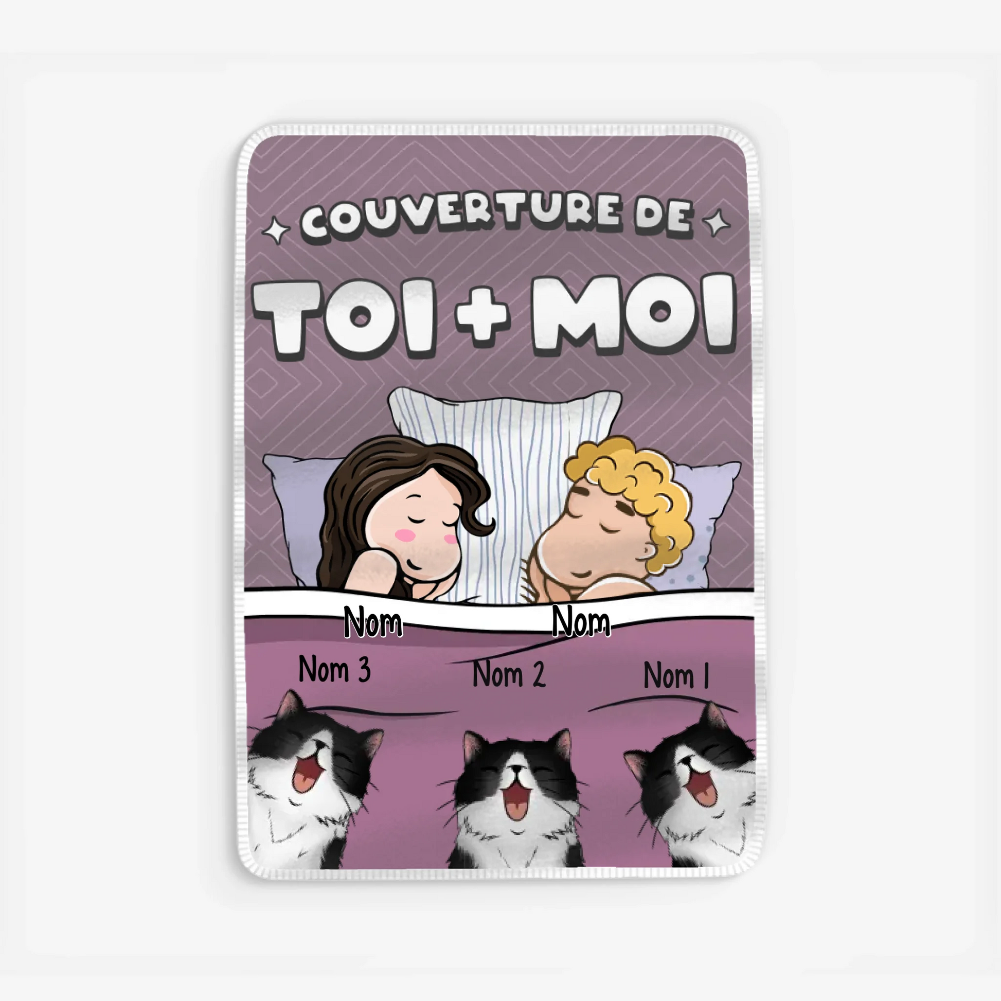 Fleece blanket Viền trắng