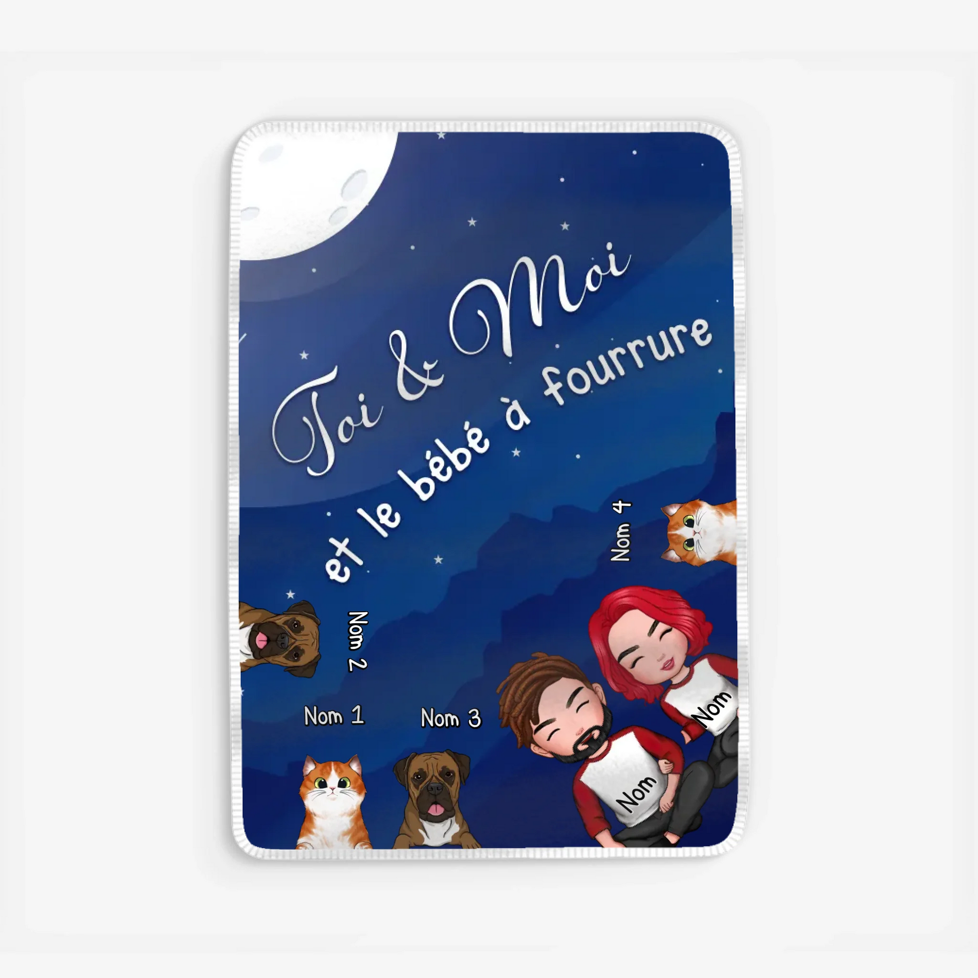 Fleece blanket Viền trắng