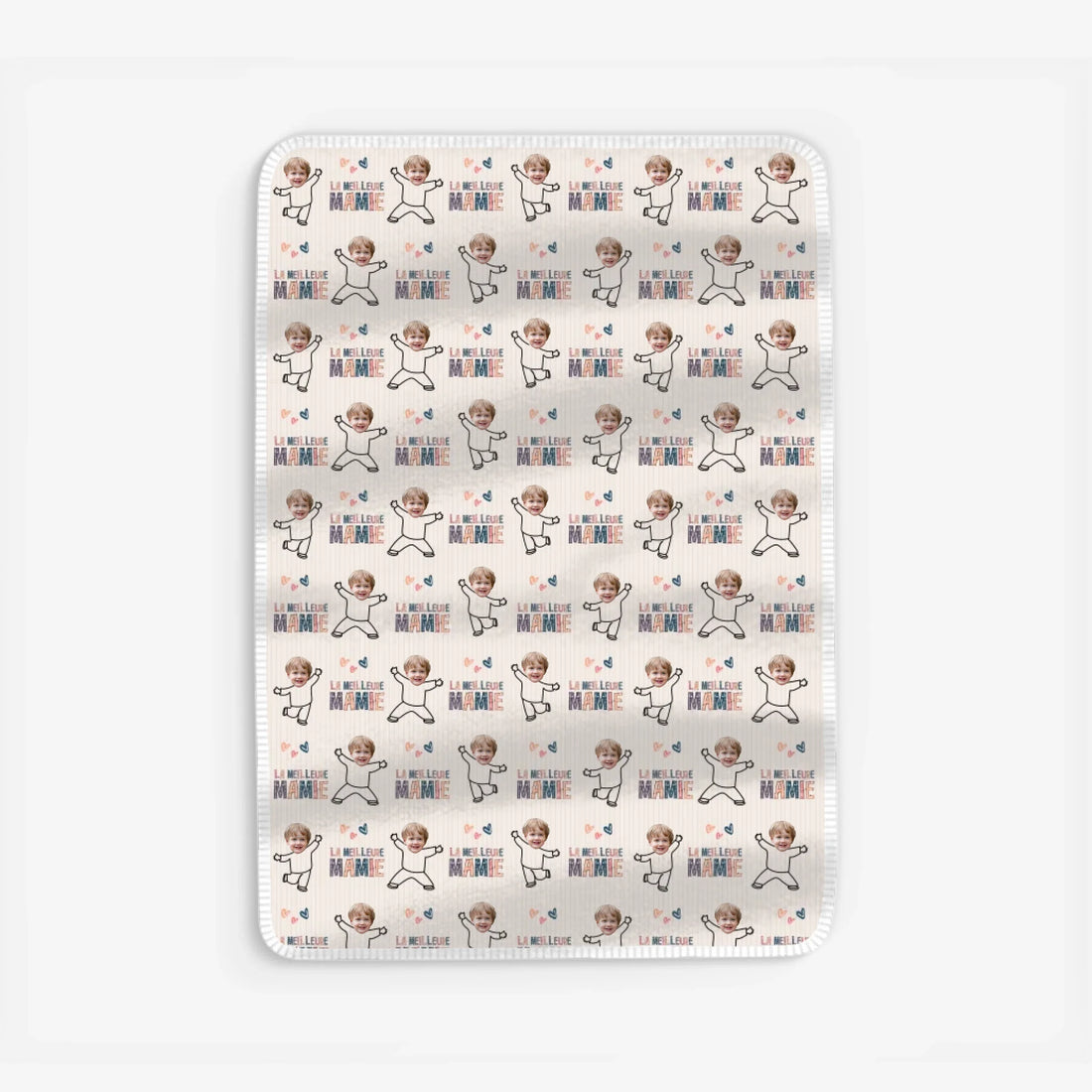 Fleece blanket Viền trắng