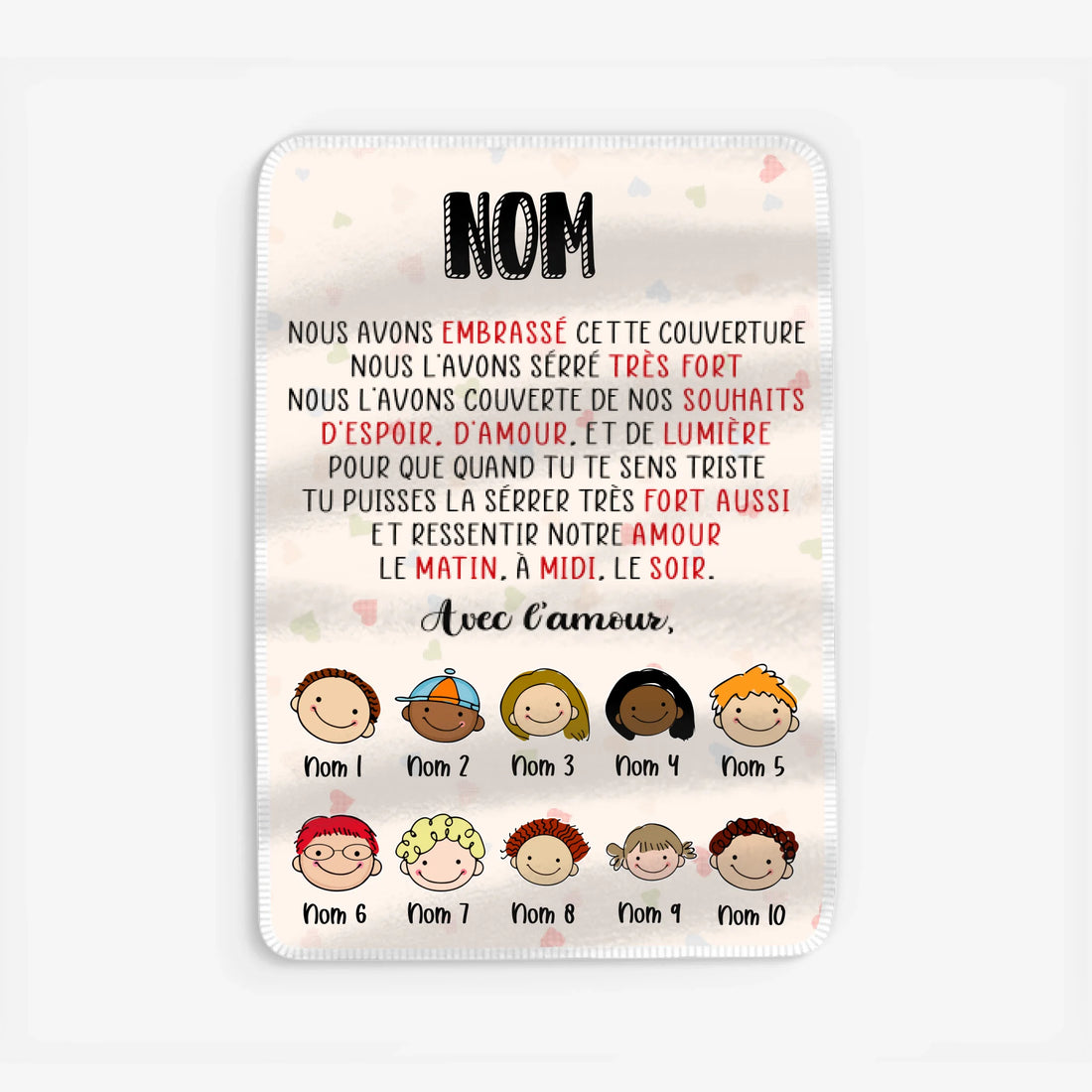 Fleece blanket Viền trắng