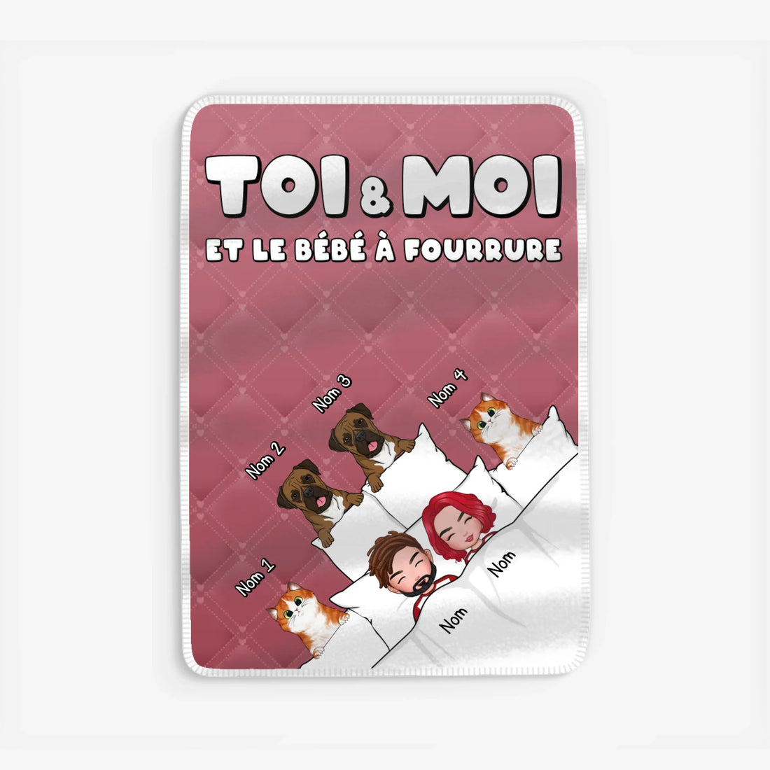 Fleece blanket Viền trắng