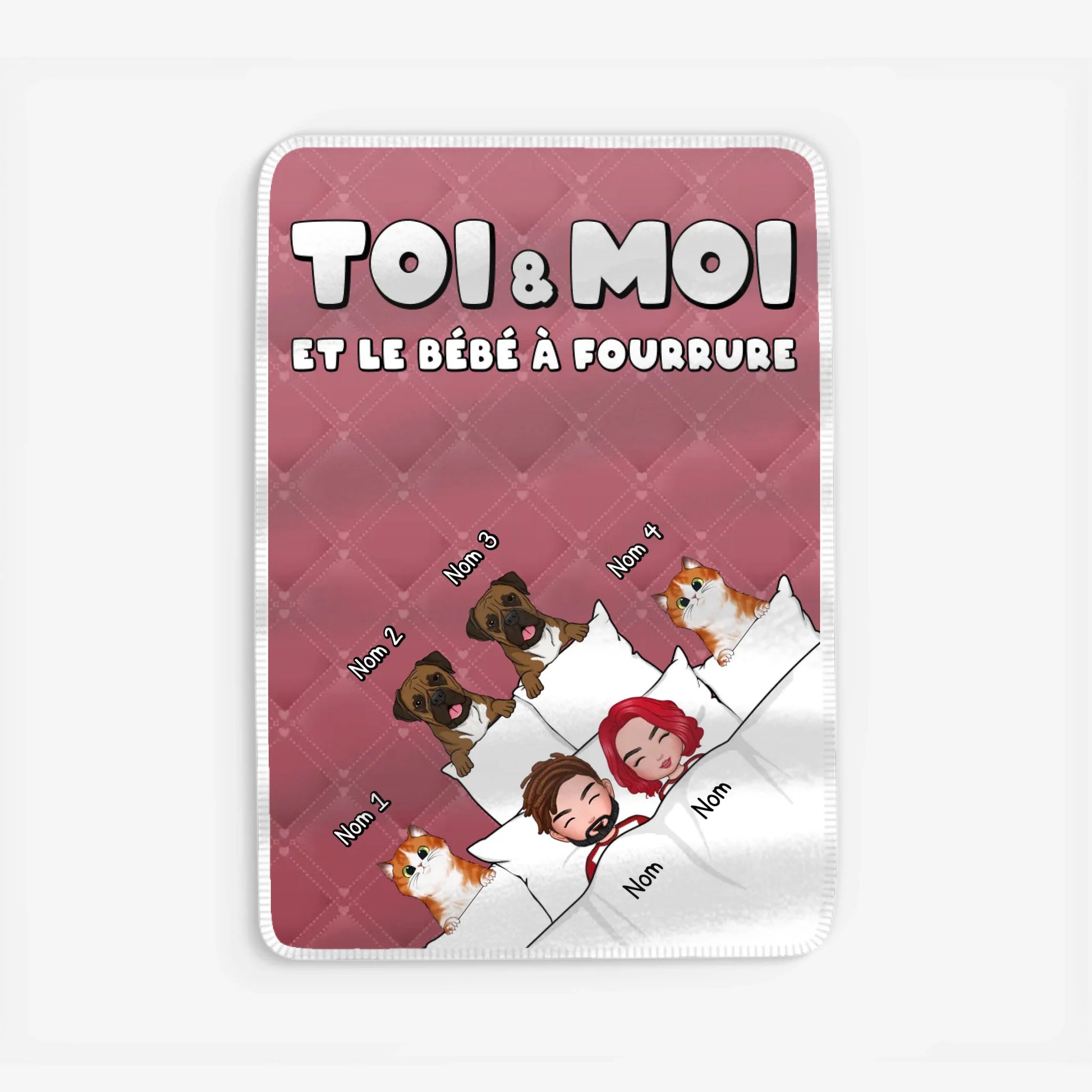 Fleece blanket Viền trắng