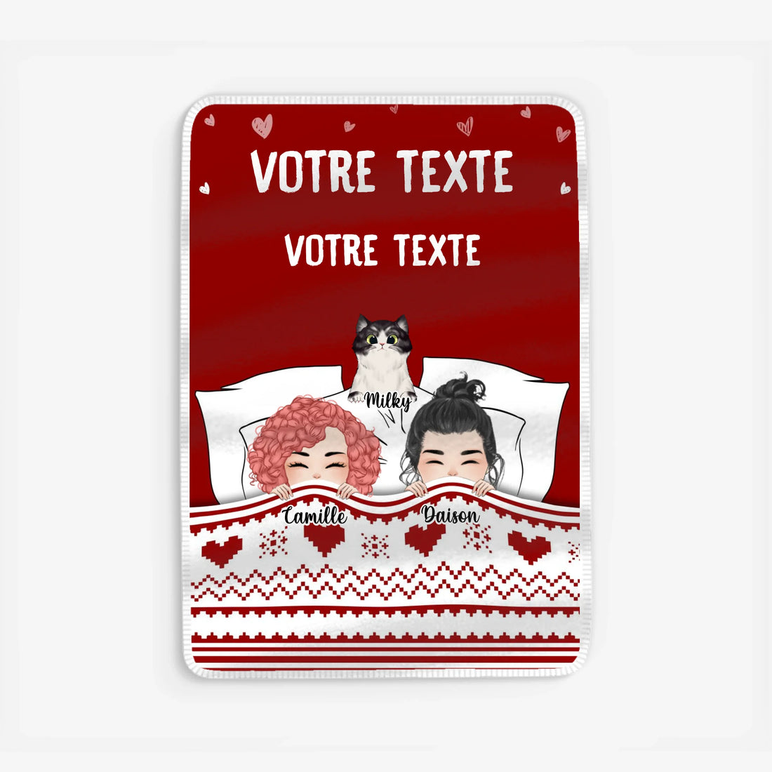 Fleece blanket Viền trắng