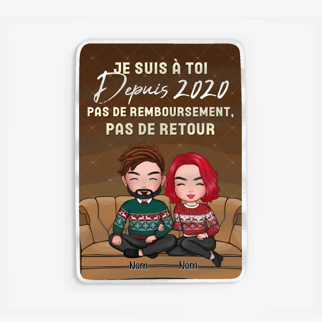 Fleece blanket Viền trắng