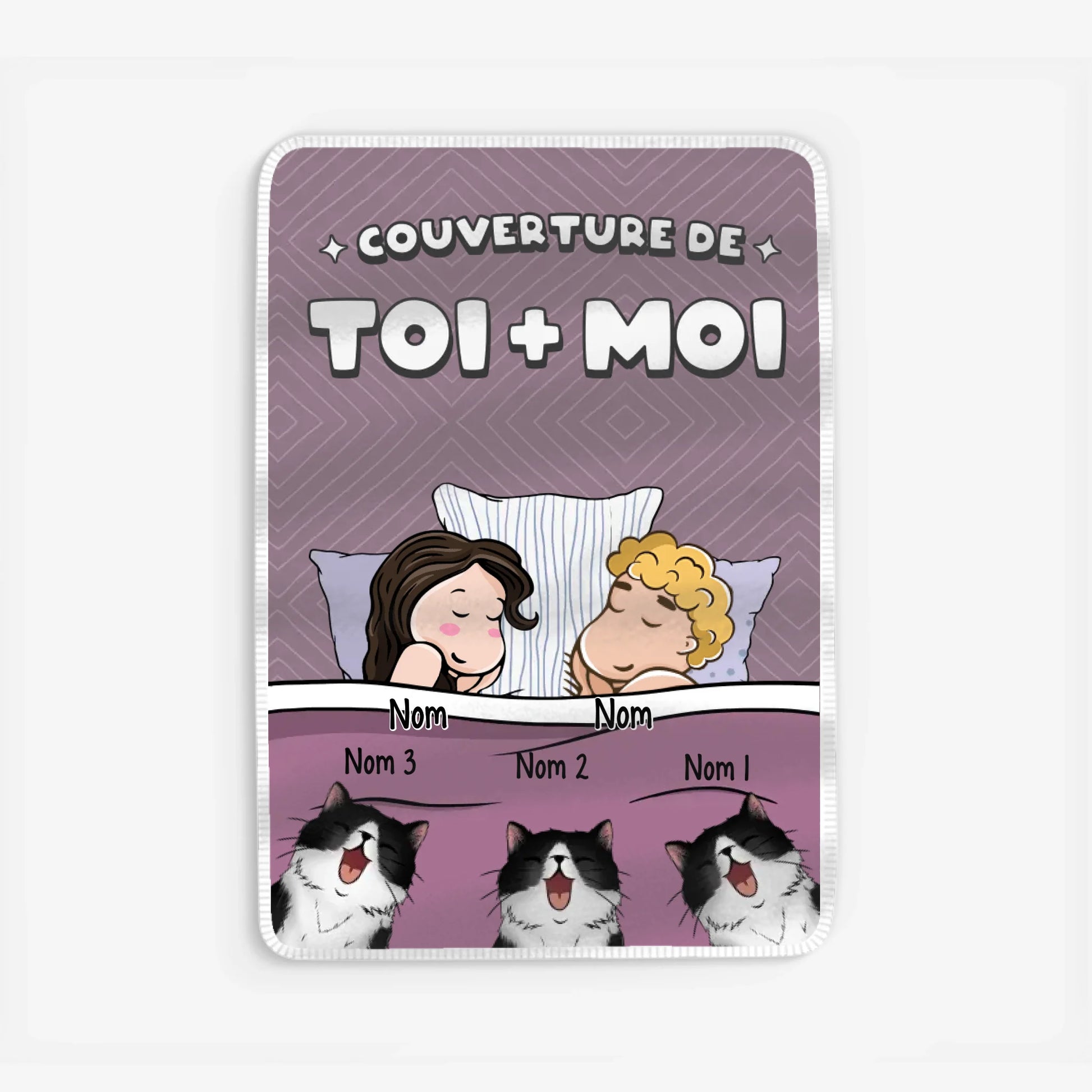 Fleece blanket Viền trắng