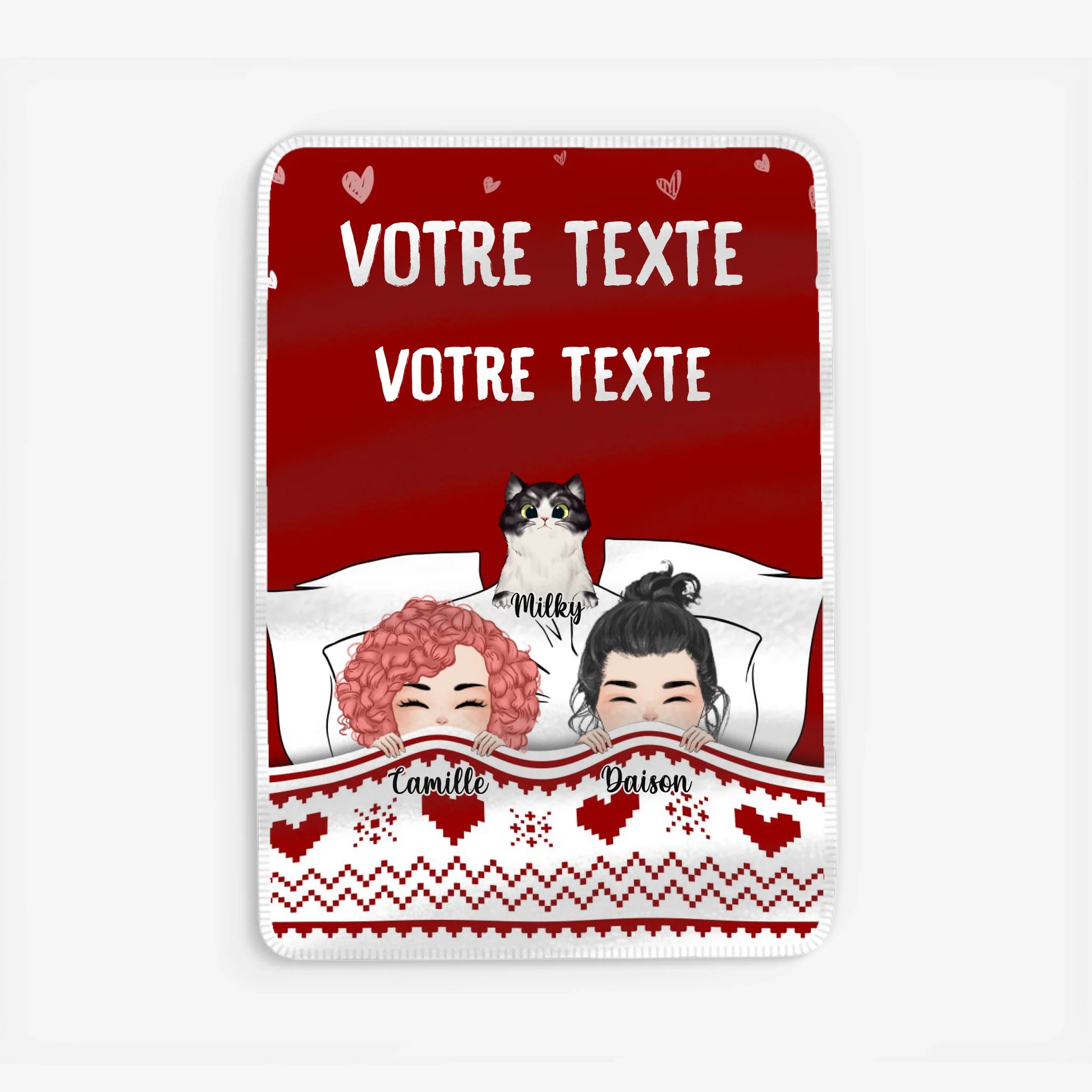 Fleece blanket Viền trắng