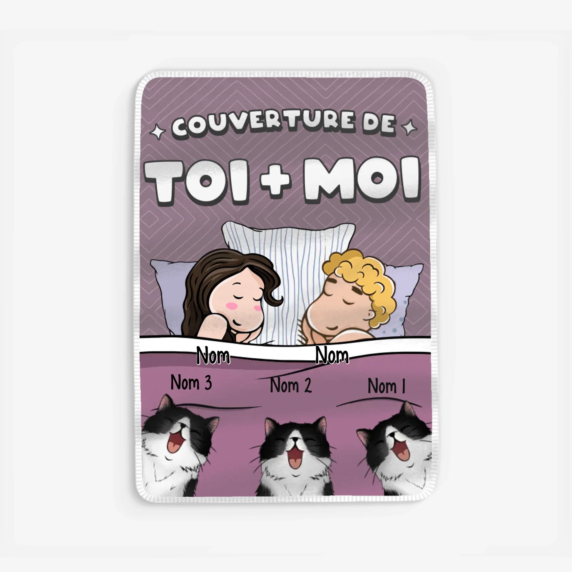 Fleece blanket Viền trắng