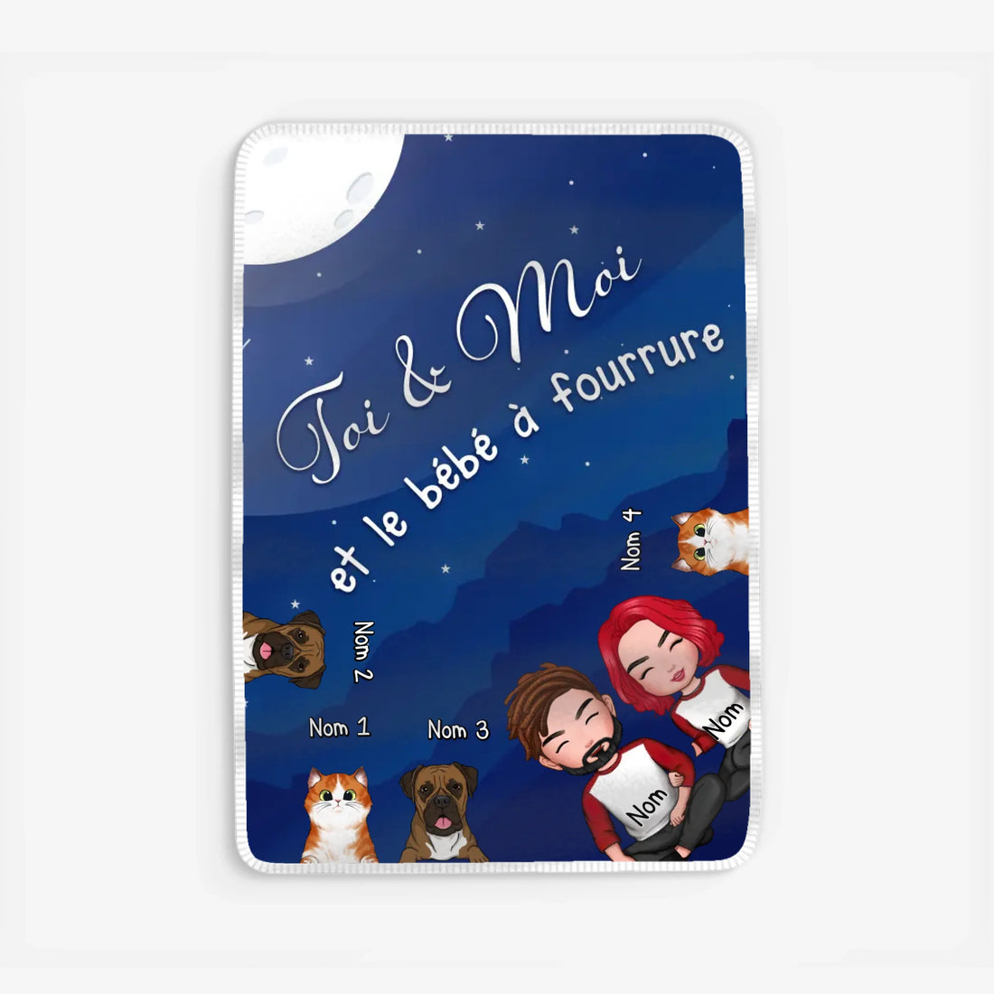 Fleece blanket Viền trắng