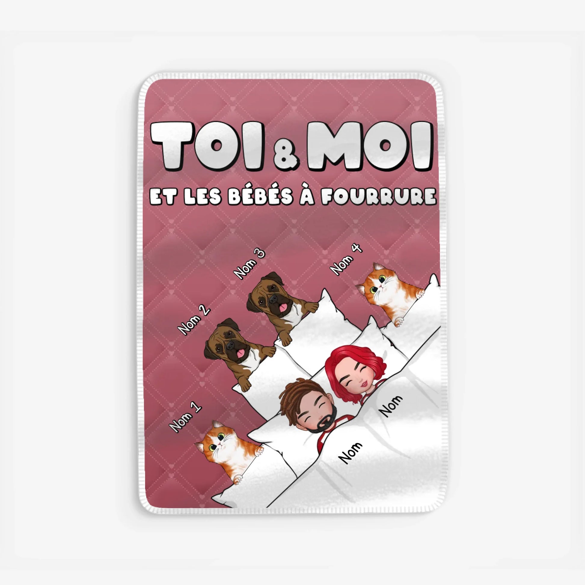 Fleece blanket Viền trắng