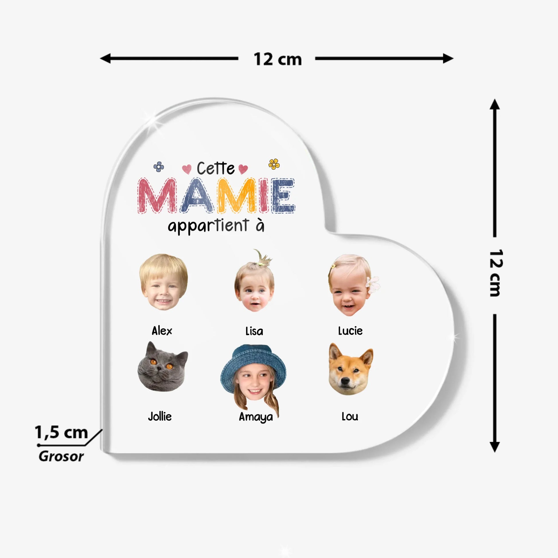 Heart Acrylic Plaque Size