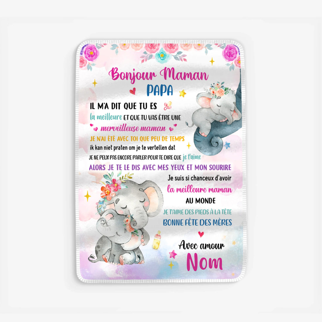 Fleece blanket Viền trắng