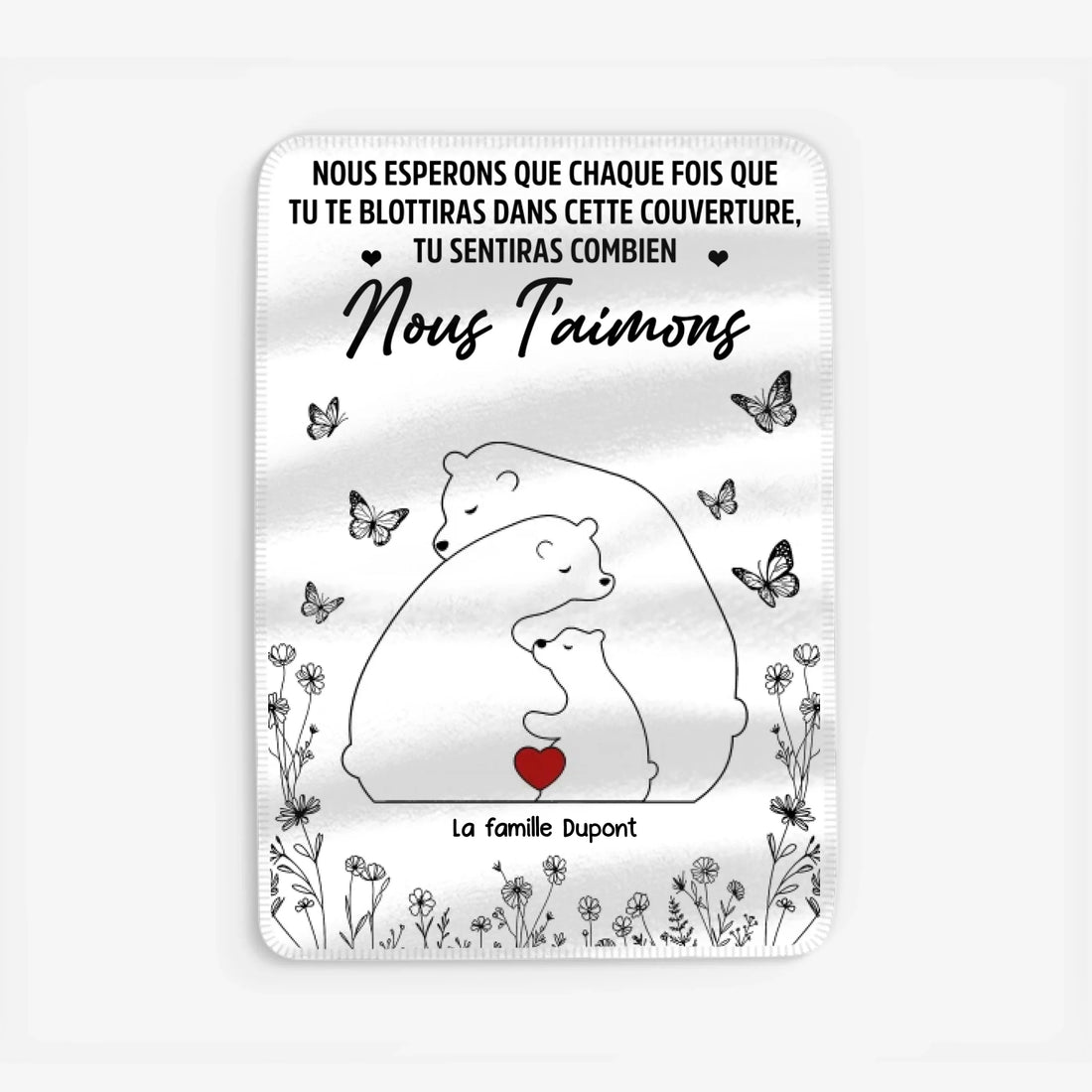 Fleece blanket Viền trắng