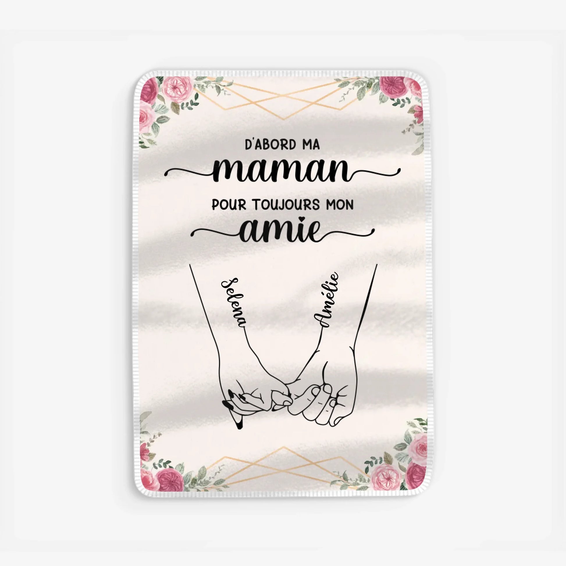 Fleece blanket Viền trắng