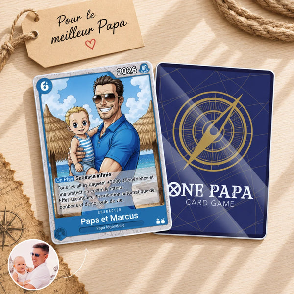 Carte personnalisée Pirate style TCG pour Papa Famille