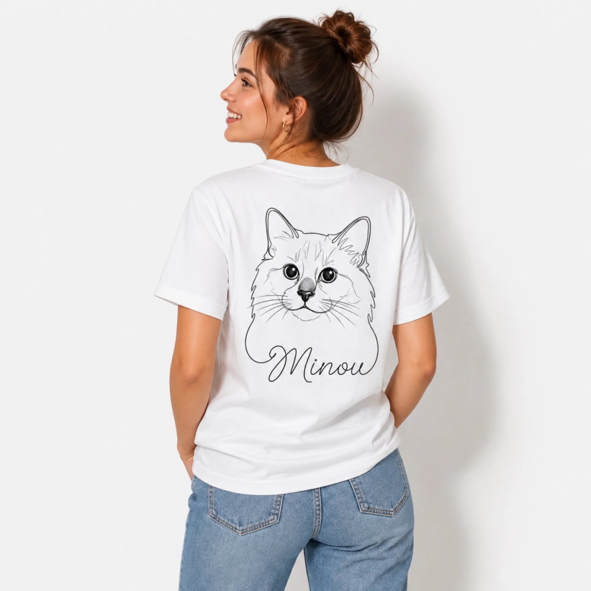 model girl cat