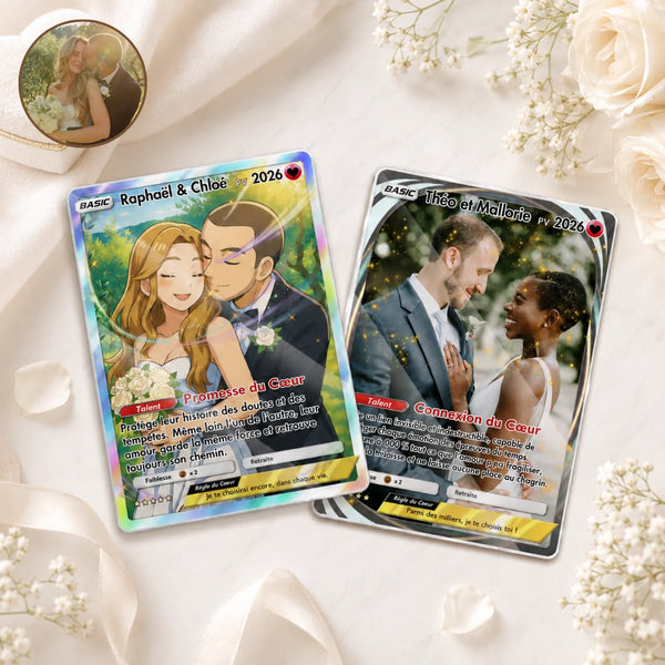 Carte Personnalisée pour Couple – Style Anime, Basic Collection