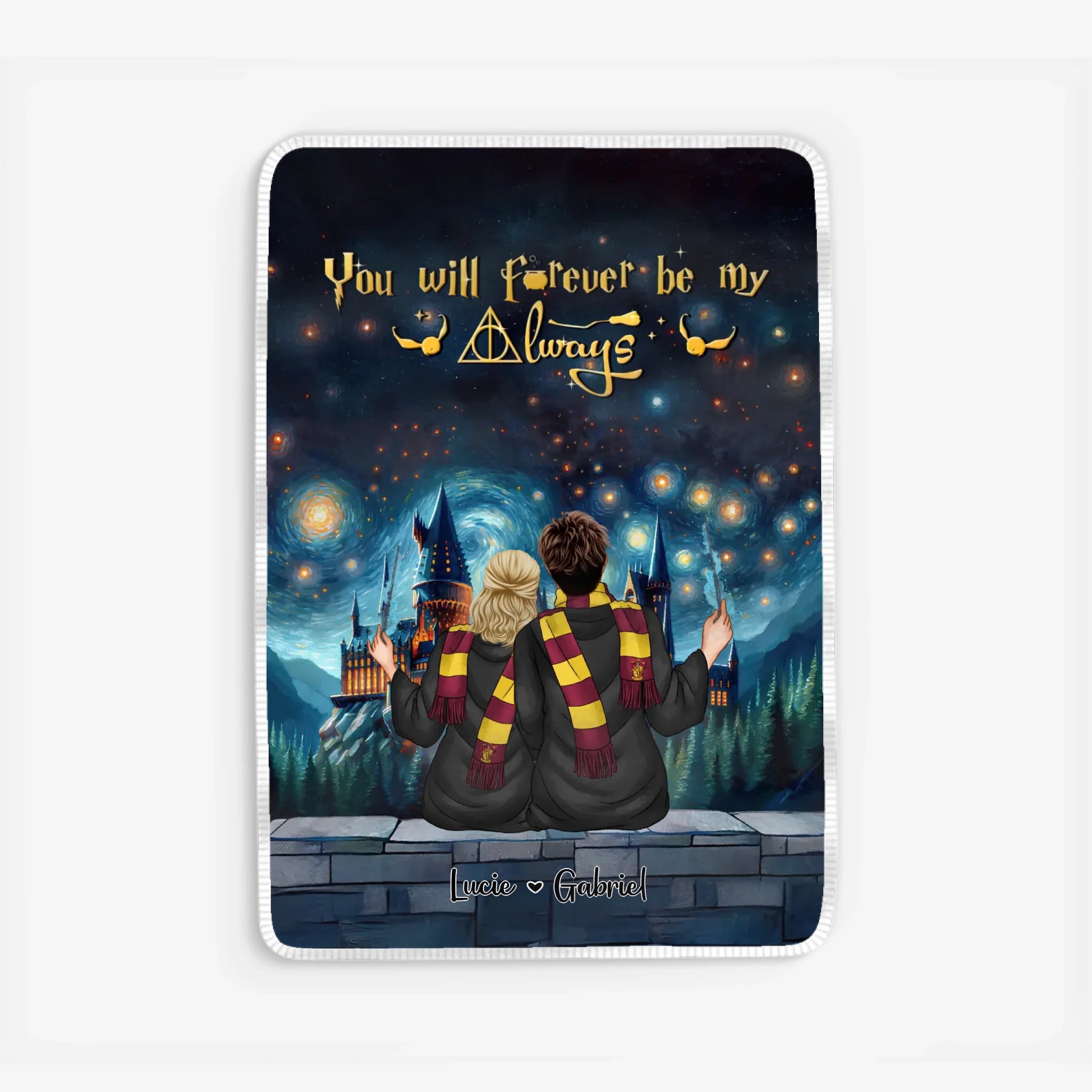 Fleece blanket Viền trắng