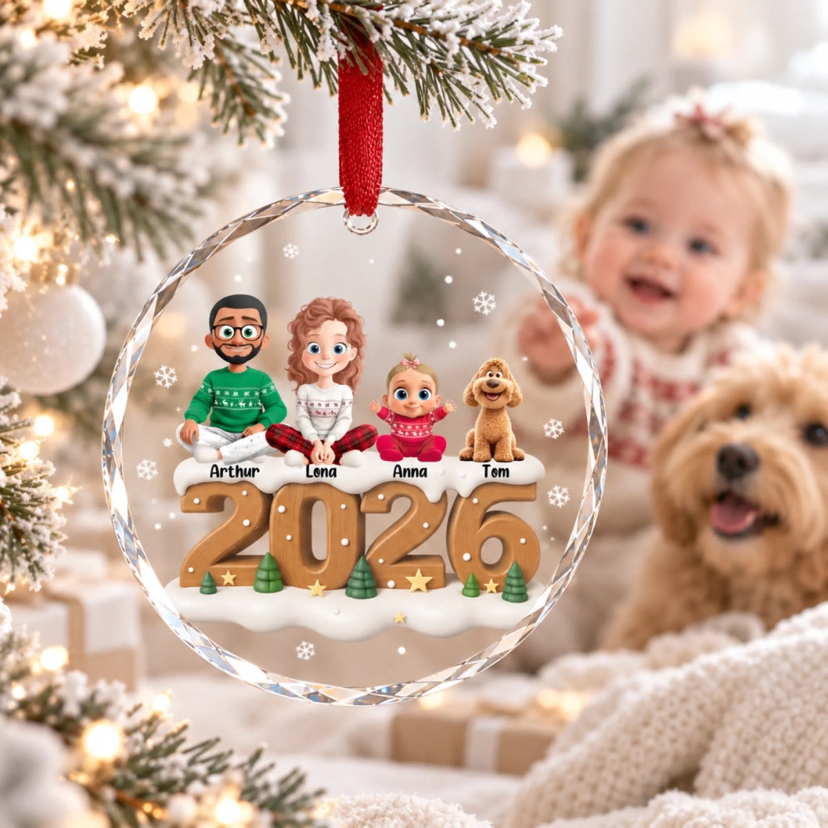 Personalized 2026 Family Ornament