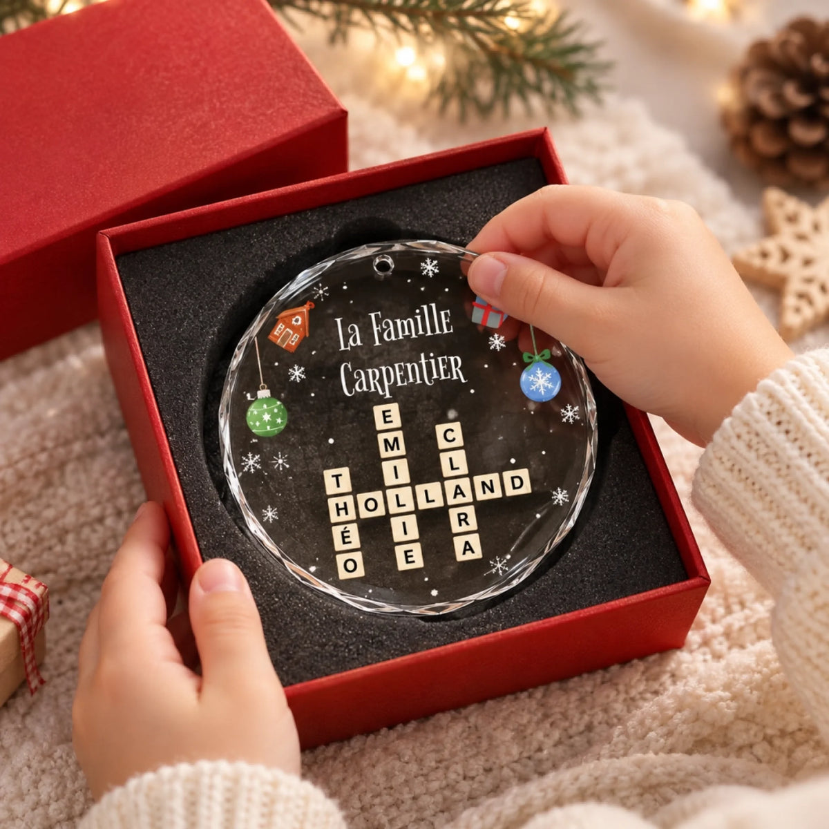 Child Lifting Personalized Christmas Ornament